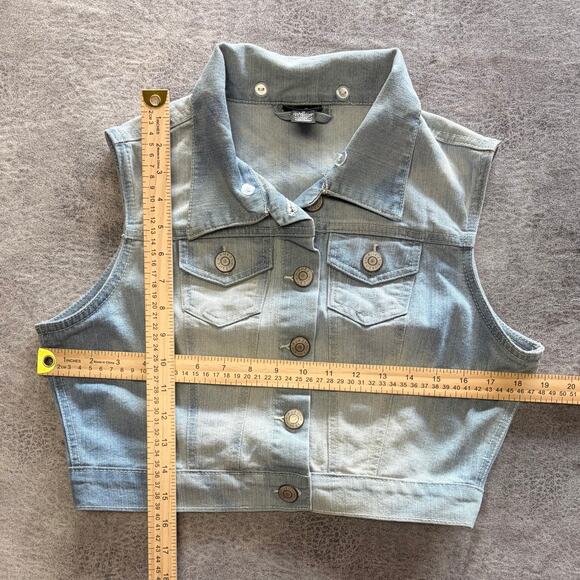 Rue 21 Y2k Denim Crop Vest - Picture 4 of 5